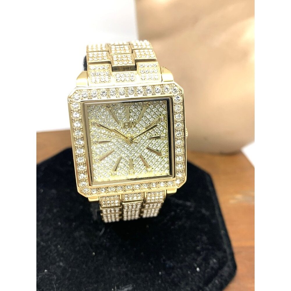 JBW Women's Watch J6386A Swiss Quartz Bling Diamond Gold Stainless Steel 28mm